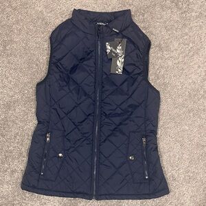 Argstar Navy Quilted Vest with Zipper Pockets